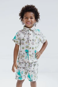 Toy Story Toddler Boys Disney Cotton Gauze Matching Family Button Down Shirt Shorts Outfit Set