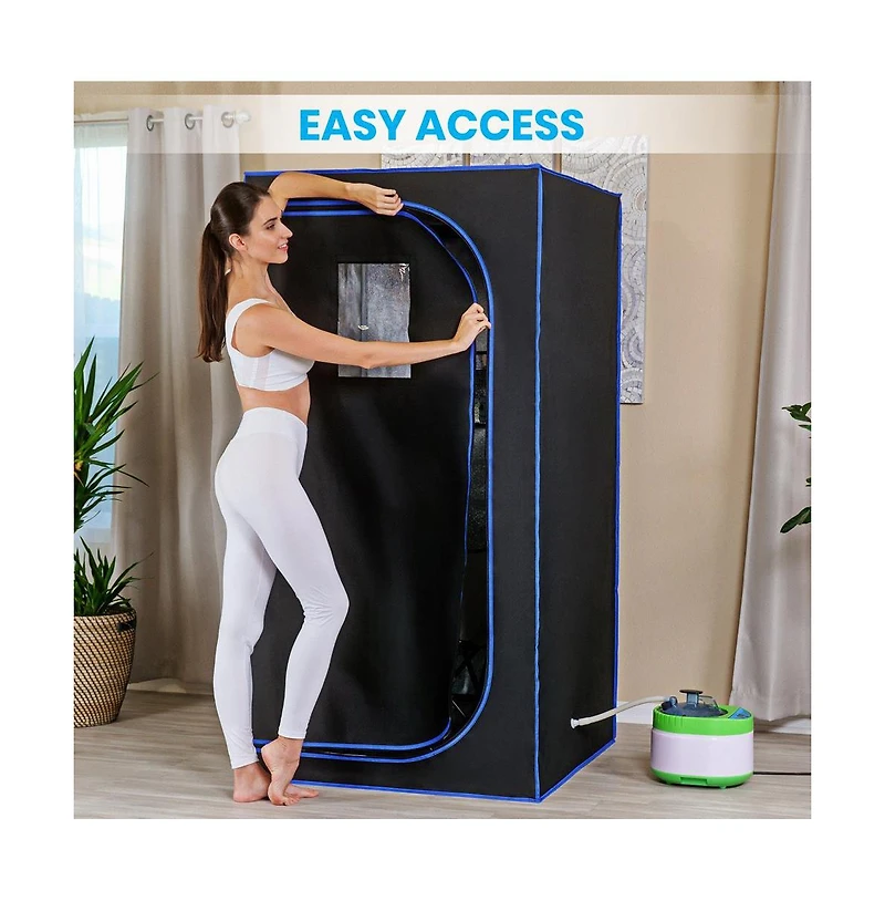 SereneLife Portable Steam Home Sauna With Foldable Chair and 4L Steamer