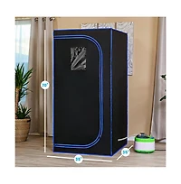 SereneLife Portable Steam Home Sauna With Foldable Chair and 4L Steamer