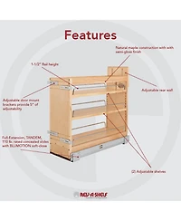 Rev-a-Shelf 8" Door/ Drawer Base Cabinet Organizer Soft-close, 448-bddsc-8C