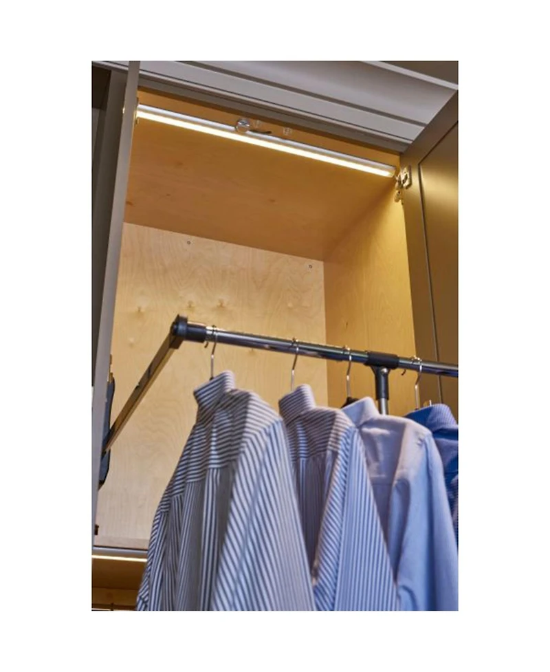 Rev-a-Shelf 26" - 35" Adjustable Pulldown Closet Rod, Chrome, Cpdr-2635