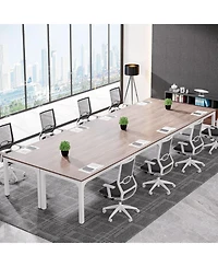 Tribesigns 78.74-Inch Conference Table Set of 2, 13FT Room Table, Large Rectangle Meeting Seminar for 8-10 Person,Long Business T