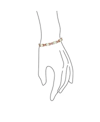 Bling Jewelry Iridescent Oval Figure 8 & White Created Opal Tennis Infinity Bolo Bracelet .925 Sterling Silver Rhodium Plated Adjustable Slide 7 Inch