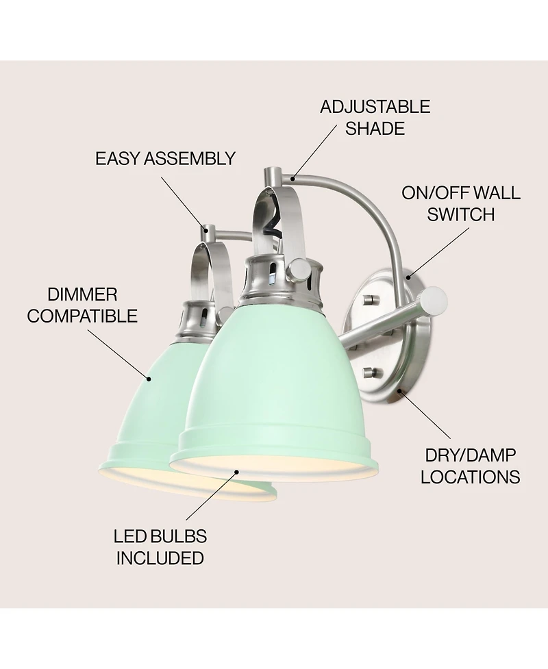 Jonathan Y Phineas -Light Adjustable Farmhouse Bohemian Iron Led Vanity Light