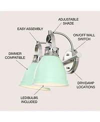Jonathan Y Phineas -Light Adjustable Farmhouse Bohemian Iron Led Vanity Light