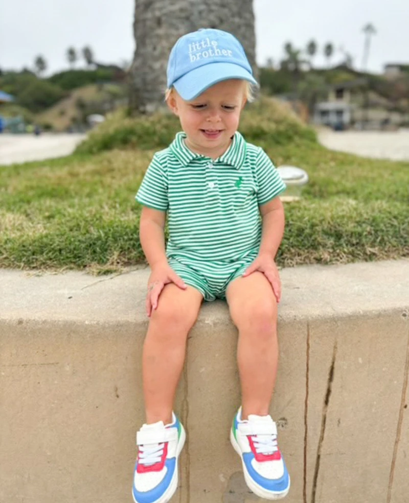 Bits & Bows Boys' Little Brother Baseball Hat in Blue