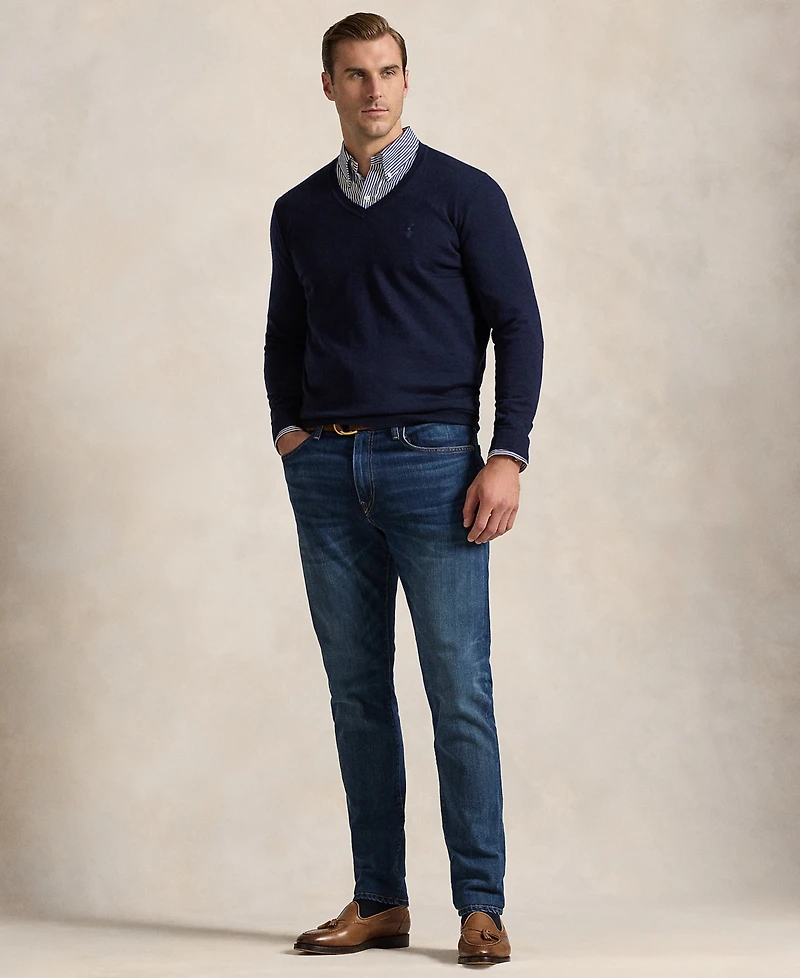 Polo Ralph Lauren Men's Big & Tall Washable Wool V-Neck Sweater