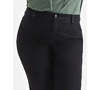 Style & Co Plus Mid-Rise Curvy-Fit Cropped Jeans, Exclusively at Macy's