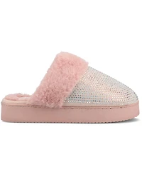Journee Collection Women's Emmber Rhinestone Platform Slippers