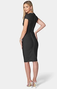 Bebe Women's Crystal Beaded Two Piece Bandage Dress