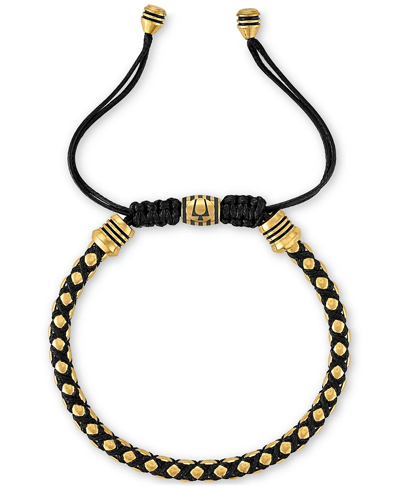 Bulova Gold-Tone Icon Beaded Bolo Bracelet