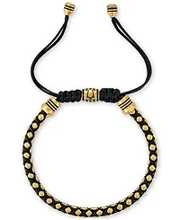 Bulova Gold-Tone Icon Beaded Bolo Bracelet