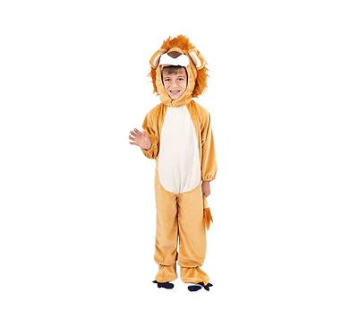 Dress Up America Lion Jumpsuit & Hood Costume - Kids Boys Girls