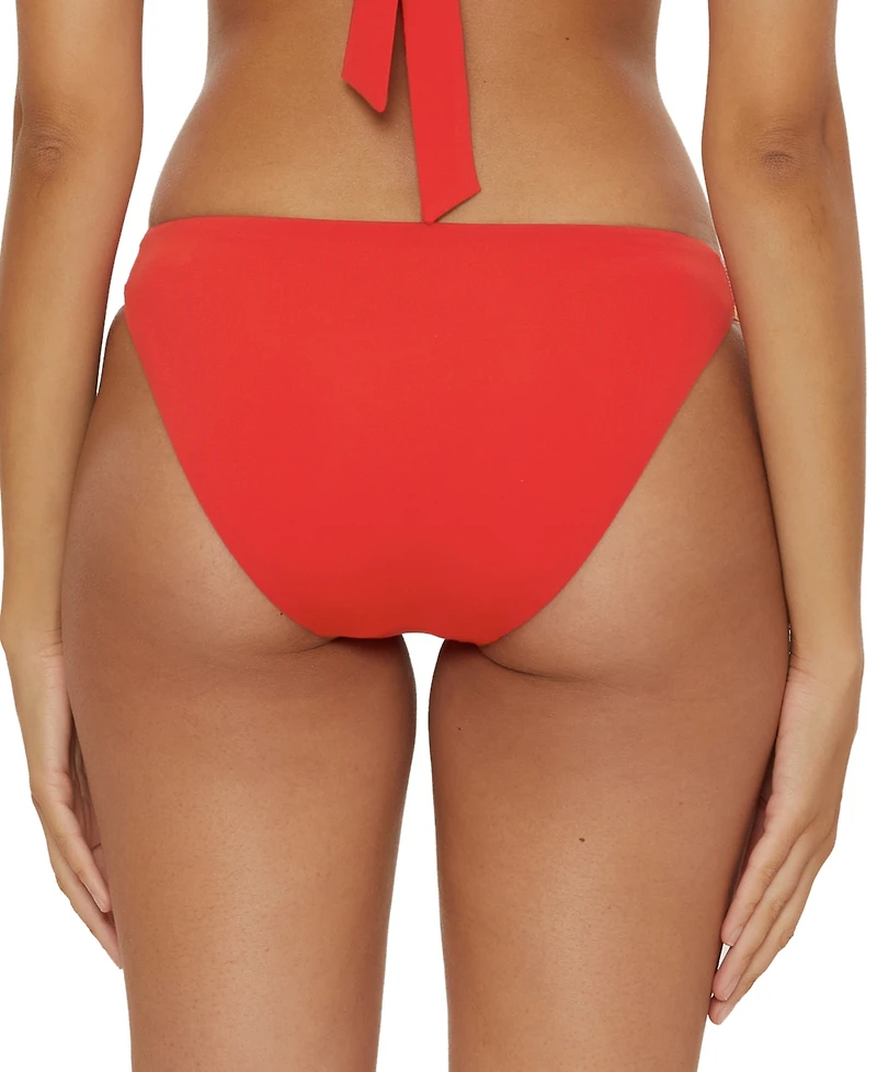 Becca Women's Fiesta Side-Tab Scoop Bikini Bottoms