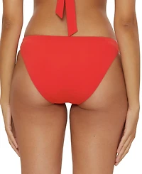 Becca Women's Fiesta Side-Tab Scoop Bikini Bottoms