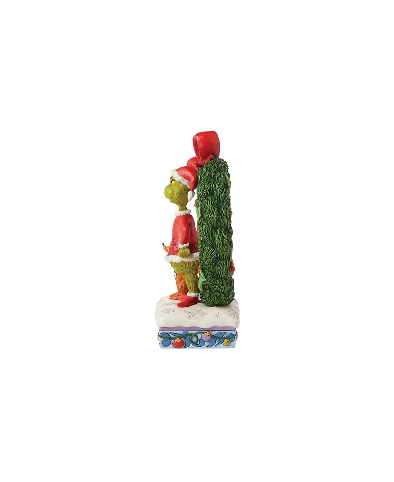 Jim Shore Grinch and Max in Wreath Figurine
