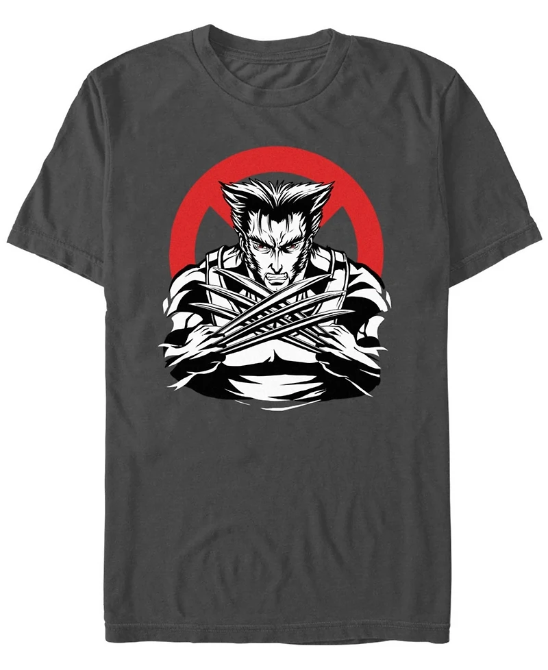 Fifth Sun Men's Marvel X-Men Wolverine Anime Short Sleeve T-Shirt