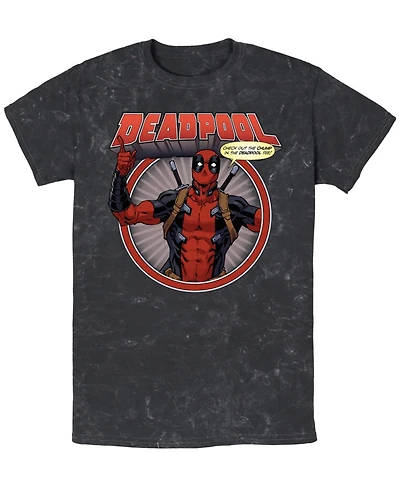 Fifth Sun Men's Deadpool Chump Short Sleeve Mineral Wash Tee