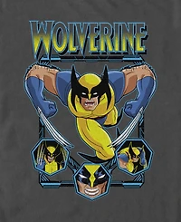 Fifth Sun Men's Wolverine Animated Attack Short Sleeve T-Shirt