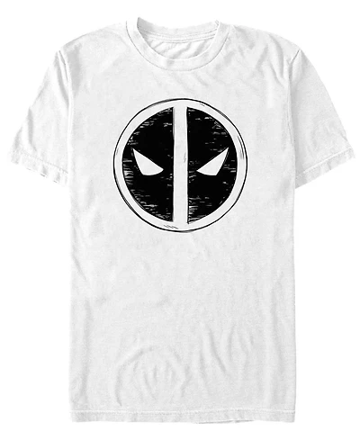 Fifth Sun Men's Deadpool Scribble Emblem Short Sleeve T-Shirt