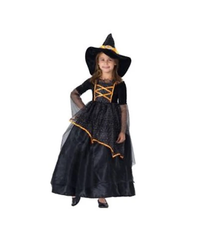 Dress Up America Halloween Witch Dress Hat Costume Set Toddlers Girls