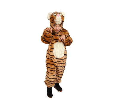 Dress Up America Plush Tiger Costume - Kids Girls & Boys