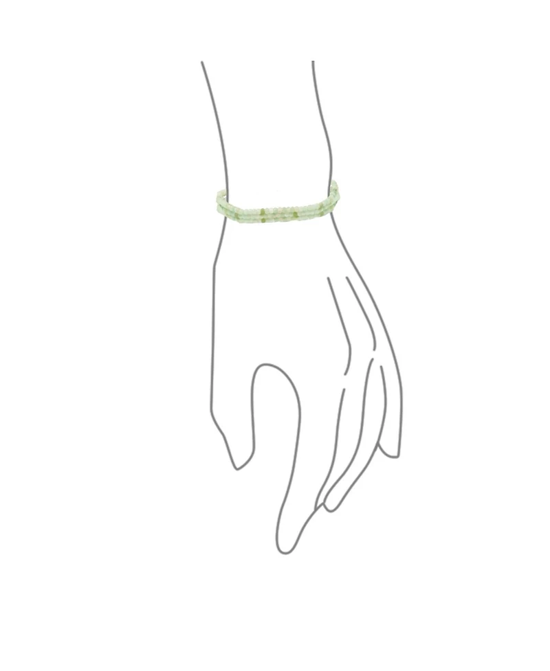 Bling Jewelry Natural Tiny Faceted Ombre Petite Seed Caviar Rondelle Beads Stretch Bracelets Stackable Set of 3 Strands
