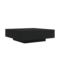 Coffee Table Black 39.4"x39.4"x12.2" Engineered Wood