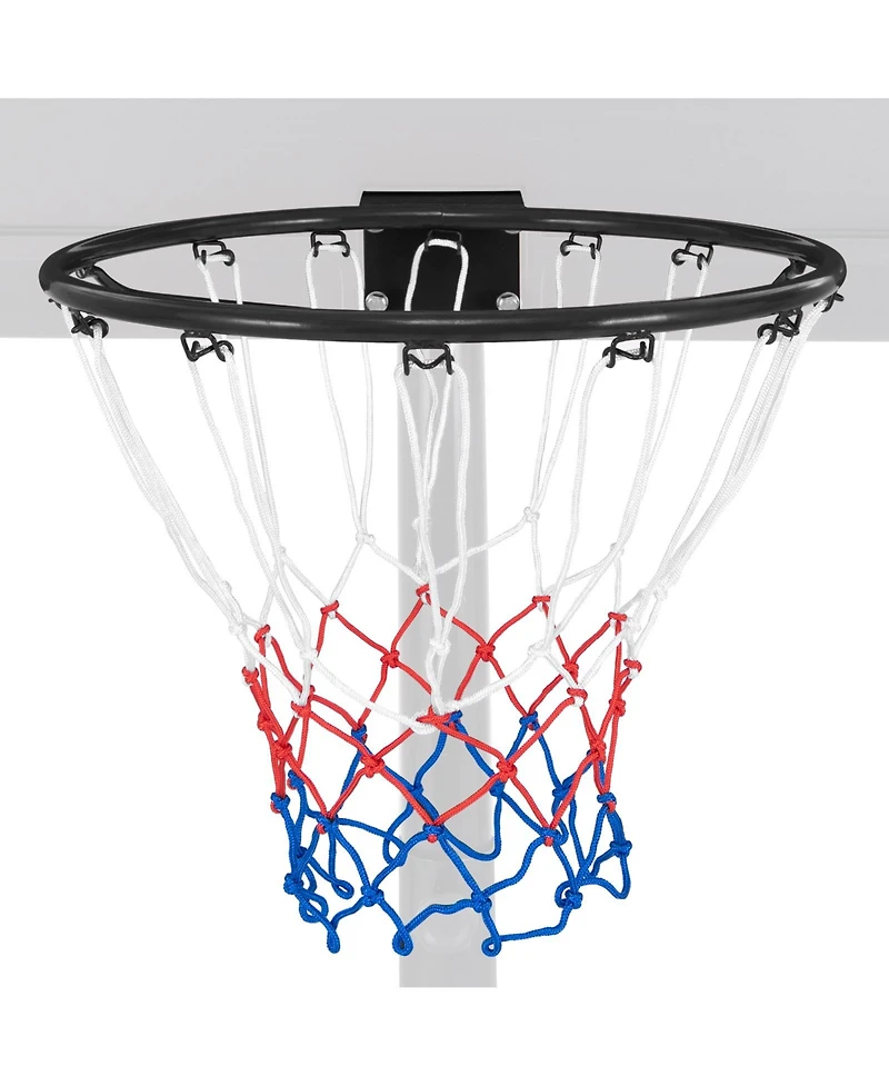 Sugift 15 Inch Basketball Rim Goal Replacement with All Weather Net and Mounting Hardware-Black