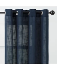 Chanasya Premium 2-Panel Soft Textured Semi Sheer Grommet Curtains for Window Living Room Bedroom Kitchen Office