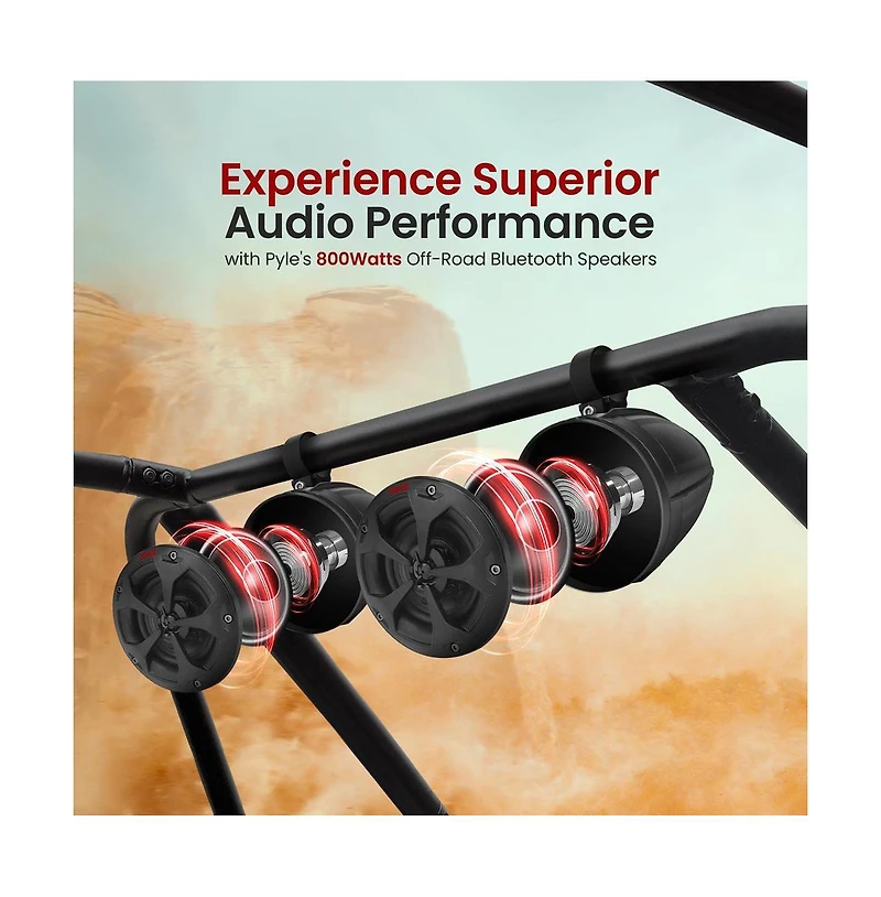 Pyle 4 Off-Road PowerSport Marine Speakers
