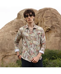 Men's Multicolour Artistic Botanical Shirt