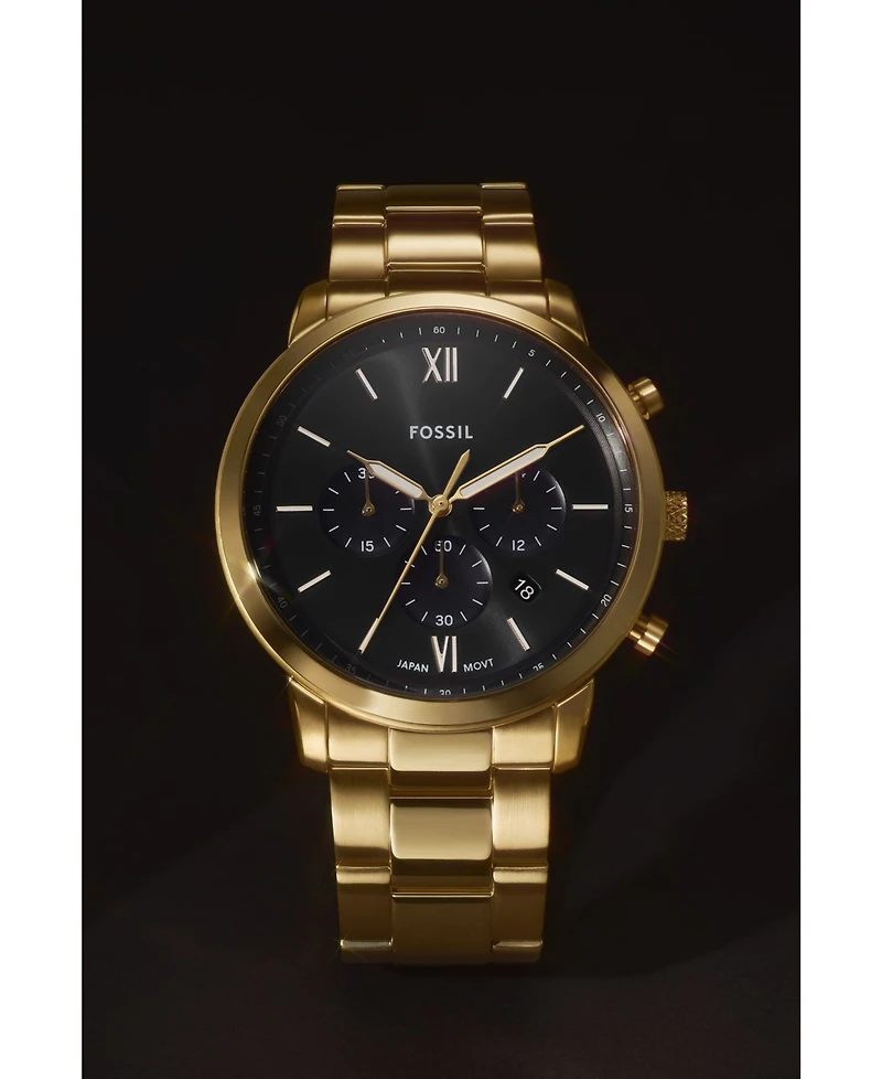 Fossil Men's Neutra Chronograph Gold-Tone Stainless Steel Watch, 44mm