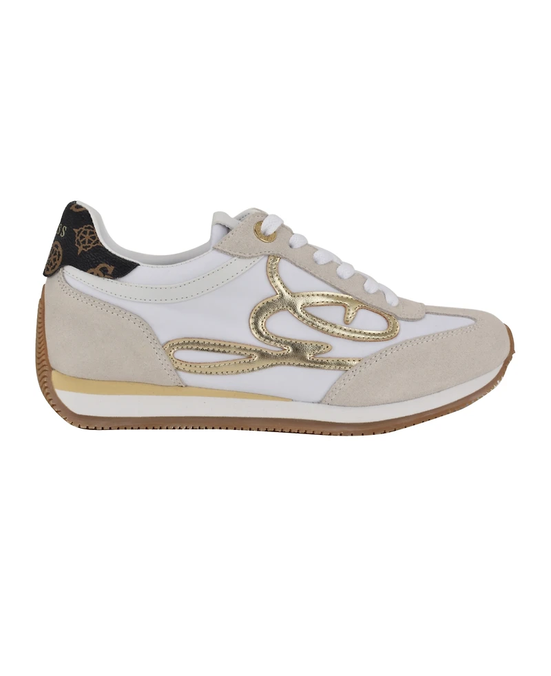 Guess Women's Skroll Logo-Appliqued Low Profile Jogger Sneakers