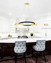 Cwi Lighting 4" Metal Deux Lunes Led Chandelier