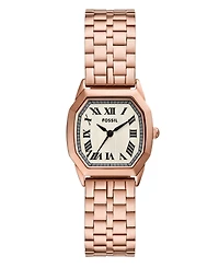 Fossil Women's Harlow Three-Hand Rose Gold-Tone Stainless Steel Watch, 27mm