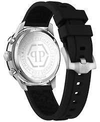 Philipp Plein Men's Chronograph Pleinmeter Black Silicone Strap Watch 44mm