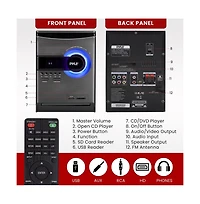 Pyle Home Stereo Shelf System With Bluetooth, Cd Player, Fm Radio, Usb/Sd Playback, 30 Watt