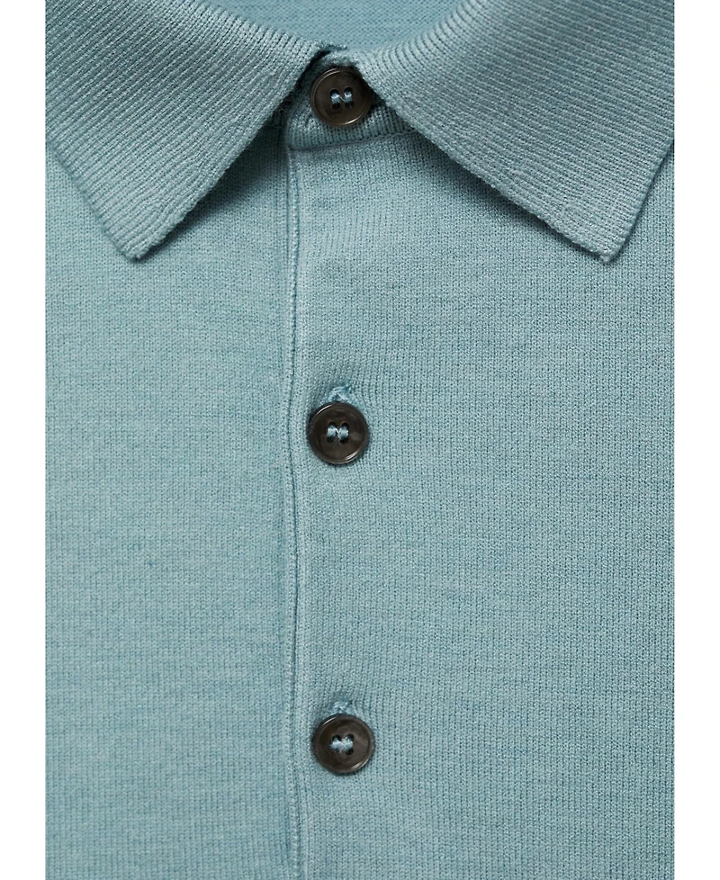 Mango Men's Fine-Knit Polo Shirt