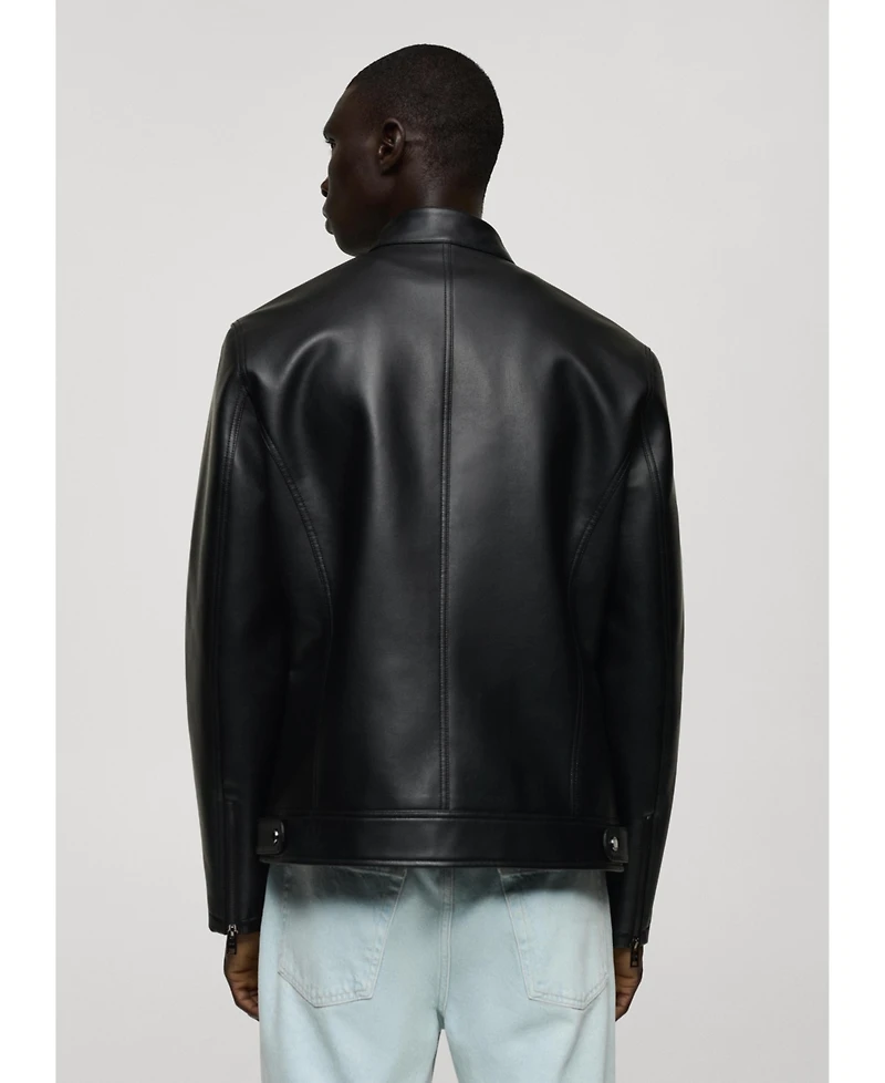 Mango Men's Slim-Fit Faux-Leather Jacket