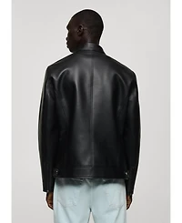 Mango Men's Slim-Fit Faux-Leather Jacket