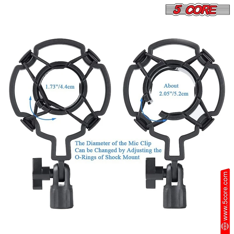 5 Core Recording Microphone Podcast Bundle • Professional Condenser Cardioid Mic Kit • w Desk Stand - Rm 7 Blu