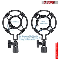 5 Core Recording Microphone Podcast Bundle • Professional Condenser Cardioid Mic Kit • w Desk Stand - Rm 7 Blu