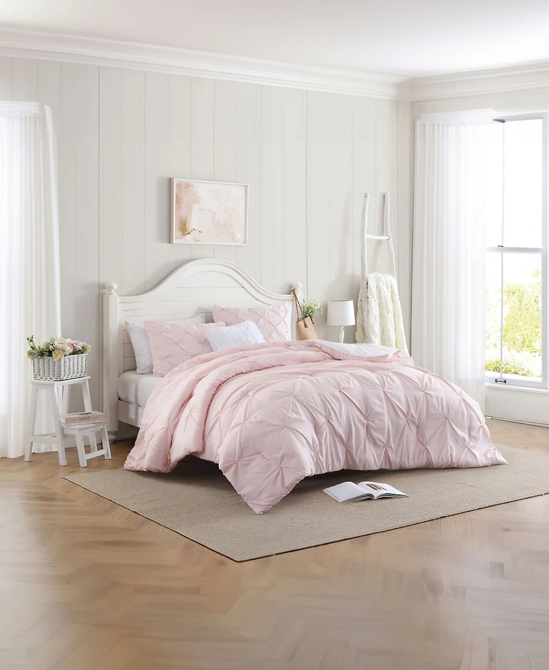 Swift Home Classic Stripes Pintuck -Pc. Comforter Set