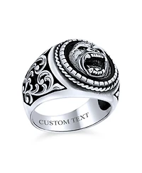 Bling Jewelry Big Statement Biker Style Lion Ring Solid .925 Sterling Silver