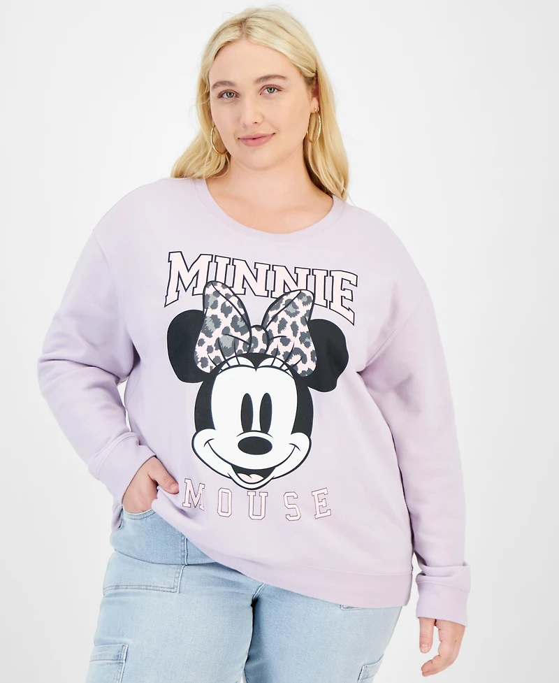 Disney Trendy Plus Size Minnie Mouse Graphic Sweatshirt