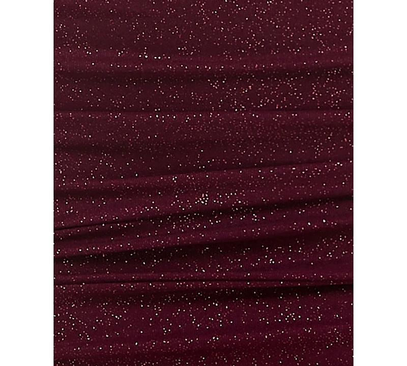 B Darlin Juniors' Glittered Ruched Bodycon Dress