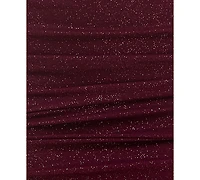 B Darlin Juniors' Glittered Ruched Bodycon Dress