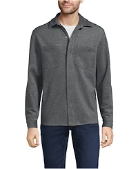 Lands' End Men's Knit Long Sleeve Shirt Jacket