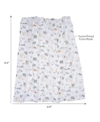 Lambs & Ivy Jungle Adventure 2-Pack Cotton Muslin Newborn Baby Swaddle Blankets